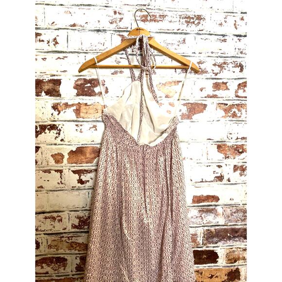 Madewell Pure Silk Geometric Print Halter Dress - Picture 10 of 12